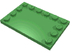 Деталь LEGO Плитка специальная 4 x 6, со штырьками на рёбрах, Ярко-зеленый