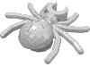 Деталь LEGO Spider, Светящийся в темноте белый