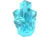 Деталь LEGO Rock 1 x 1 Crystal 5 Point, Прозрачный светло-голубой с блестками