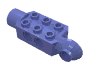Деталь LEGO Technic Brick Special 2 x 3 with Pin Holes, Rotation Joint Ball Half [Vertical Side], Rotation Joint Socket, Сине-фиолетовый