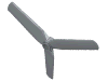 Деталь LEGO Propeller 3 Blade 9 Diameter, Жемчужный светло-серый
