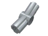 Деталь LEGO Technic Axle and Pin Connector Angled #3 - 157.5°, Жемчужный светло-серый