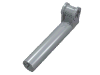 Деталь LEGO Technic Axle and Pin Connector Perpendicular with Extension, Жемчужный светло-серый