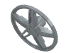 Набор LEGO Wheel Cover 5 Spoke without Centre Stud - 35mm D., Pearl Light Gray