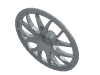 Деталь LEGO Wheel Cover 7 Spoke with Axle Hole - 56mm D. [Fits 44772], Жемчужный светло-серый