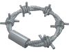 Деталь LEGO Minifig Barbed Wire Coil, Жемчужный светло-серый