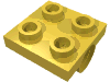 Деталь LEGO Пластина специальная 2 x 2, с отверстием и сплошным ребром изнанки, Желтый