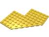 Деталь LEGO Plate Angled 10 x 10 without Corner, Желтый