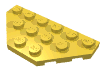 Деталь LEGO Пластина-клин 3 x 6, со срезанными углами, Желтый