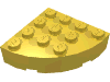 Деталь LEGO Brick Round Corner 4 x 4 Full Brick, Желтый