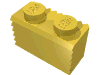 Деталь LEGO Кирпичик специальный 1 x 2, с решёткой, Желтый