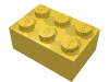 Деталь LEGO Кирпичик 2 x 3, Желтый