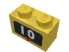 Набор LEGO Brick 1 x 2 with 10 Marker Print, Желтый