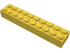 Деталь LEGO Кирпичик 2 x 10, Желтый