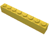 Деталь LEGO Кирпичик 1 x 8, Желтый