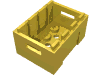 Деталь LEGO Container - Crate with Handholds, Желтый