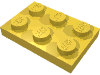 Деталь LEGO Пластина 2 x 3, Желтый
