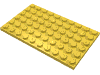 Деталь LEGO Пластина 6 x 10, Желтый