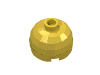 Деталь LEGO Brick, Round 2 x 2 Dome Top - Hollow Stud with Bottom Axle Holder x Shape + Orientation, Желтый