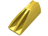Деталь LEGO Fairing 1 x 4 Side Flaring Intake with Two Pins, Желтый