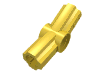 Деталь LEGO Technic Axle and Pin Connector Angled #3 - 157.5°, Желтый