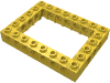 Деталь LEGO Technic Brick 6 x 8 with Open Center 4 x 6, Желтый