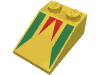Набор LEGO Slope 33В° 3 x 2 with Freestyle Flag Print, Желтый