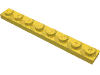 Деталь LEGO Пластина 1 x 8, Желтый