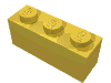 Деталь LEGO Кирпичик 1 x 3, Желтый