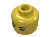 Набор LEGO Minifig Head w/ Big Eyes, Curved Eyebrows, Orange Mouth Print [Blocked Open Stud], Желтый