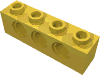 Деталь LEGO Кирпичик Technic 1 x 4, Желтый