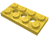 Деталь LEGO Пластина Technic 2 x 4, Желтый