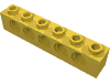 Деталь LEGO Кирпичик Technic 1 x 6, Желтый
