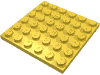 Деталь LEGO Пластина 6 x 6, Желтый