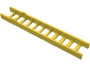 Набор LEGO Ladder Two Piece, Bottom Section, Желтый