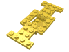 Набор LEGO Car Base 10 x 4 x 2/3 with 2 x 2 Center, Желтый