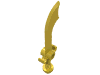 Деталь LEGO Minifig Sword - Scimitar, Желтый