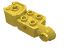Деталь LEGO Technic Brick Special 2 x 2 with Axle Hole, Rotation Joint Ball Half [Vertical Side], Vertical Axle Hole End, Желтый