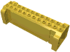 Деталь LEGO Crane Section 4 x 12 x 3 with 8 Pin Holes, Желтый