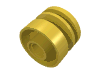 Деталь LEGO Wheel 30.4 x 14 with Pin Hole, Fake Bolts and Shallow Spokes, Желтый