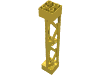 Деталь LEGO Support 2 x 2 x 10 Girder Triangular Vertical - Type 3 - Axle Hole, 3 Posts, Желтый