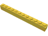 Деталь LEGO Кирпичик 1 x 12, Желтый