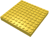 Набор LEGO Brick 10 x 10 without Bottom Tubes, without Cross Supports, Желтый
