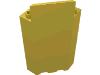 Деталь LEGO Panel 3 x 3 x 6 Corner Wall without Bottom Indentations, Желтый