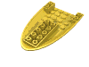 Деталь LEGO Aircraft Fuselage Curved Forward 6 x 10 Bottom, Желтый