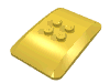 Деталь LEGO Wedge 6 x 4 x 2/3 Quad Curved, Желтый