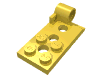 Деталь LEGO Hinge Plate 2 x 4 with Pin Hole - Bottom, Желтый