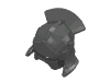 Деталь LEGO Minifig Helmet Castle with Lateral Comb [Uruk-hai], Жемчужный темно-серый