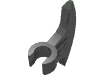 Деталь LEGO Minifig Axe Head, Clip-on (Viking) [Thick Clip], Жемчужный темно-серый