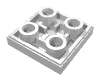 Деталь LEGO Плитка специальная перевёрнутая 2 x 2, Белый